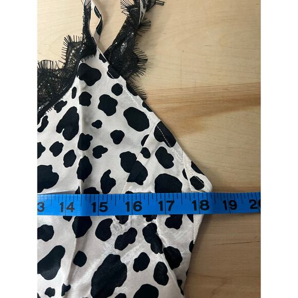 NWT By Anthropologie V-Neck Open-Back Slip Midi Dress Animal Print Sz M Mob Wife - Picture 13 of 13